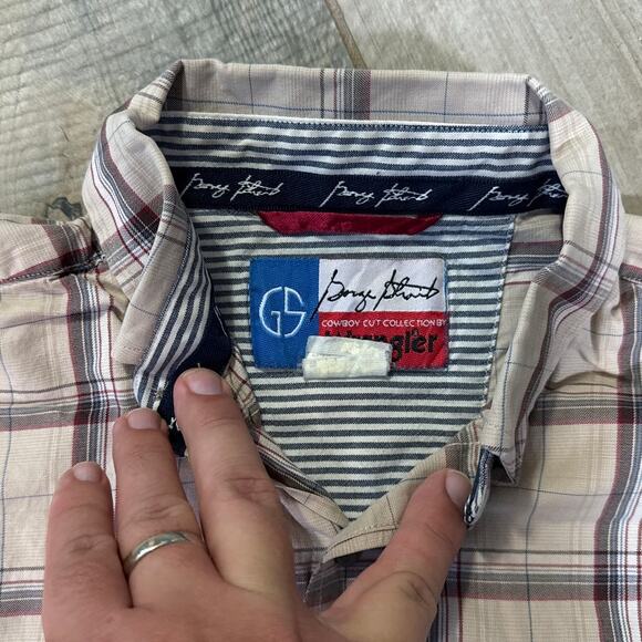 Wrangler George Straight Shirt Cowboy Cut Western Rodeo Mens Large - Picture 3 of 6